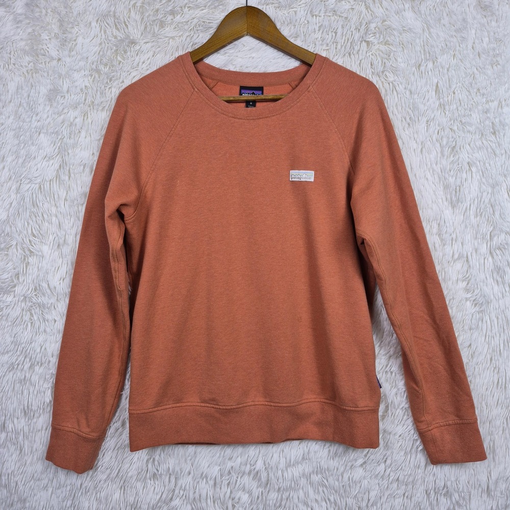 Patagonia Ahnya Crewneck Sweatshirt Baked Brown Orange Organic Cotton 39565 M